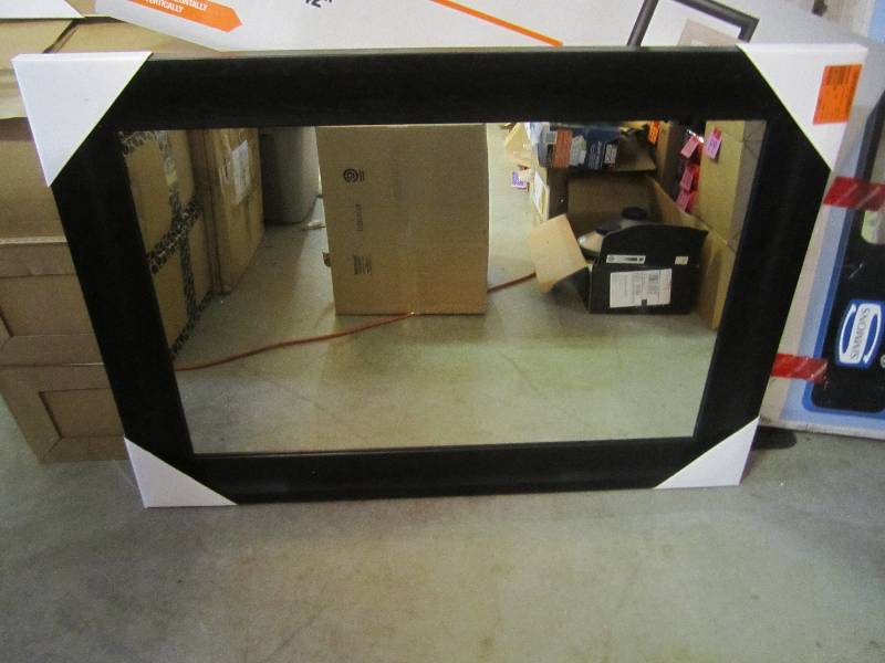 lot 274 image: 30 x 42 Wall Mirror with Dark Esp...