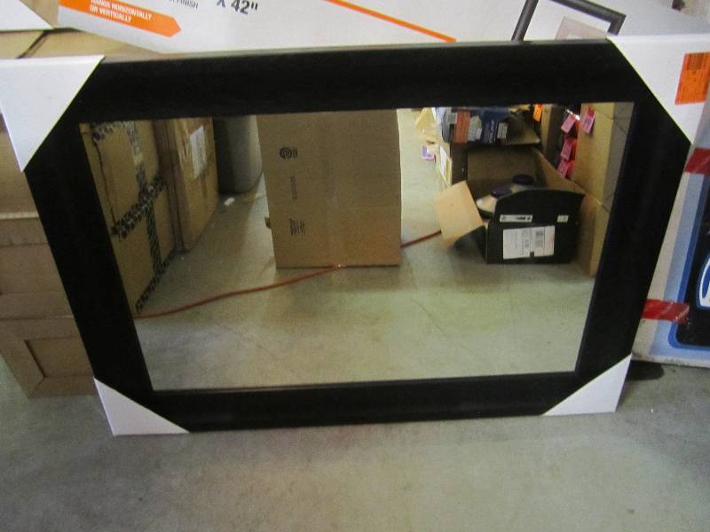 lot 276 image: 30 x 42 Wall Mirror with Dark Esp...