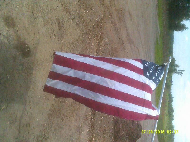lot 12 image: AMERICAN FLAG AND POLE