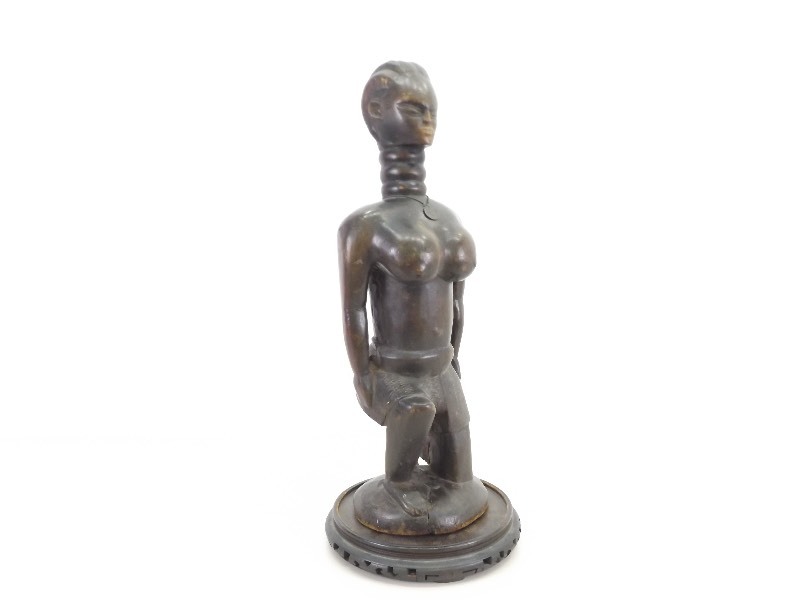 lot 9 image: Antique 1840s Mende Bundu Sierra Leone Sande Womens Secret Society, Wood Idol