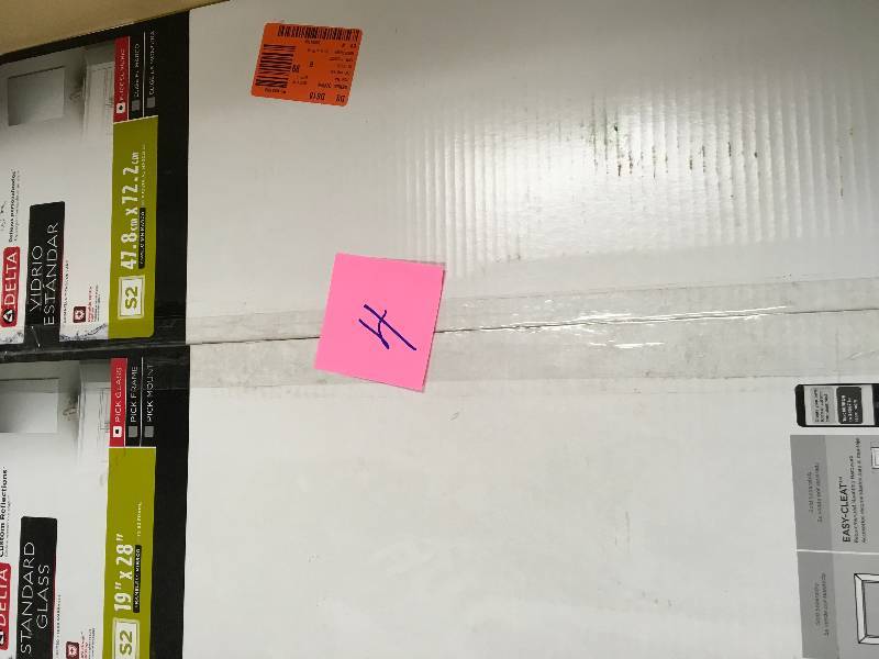 lot 4 image: Delta 19 in. x 28 in. (S2) Rectangular Frameless Standard Glass Mirror