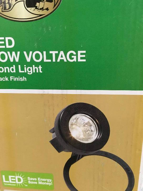 lot 13 image: Lot of 4 Pcs of Low-Voltage Black Outdoor Integrated LED Submersible Pond Light USED good condition
