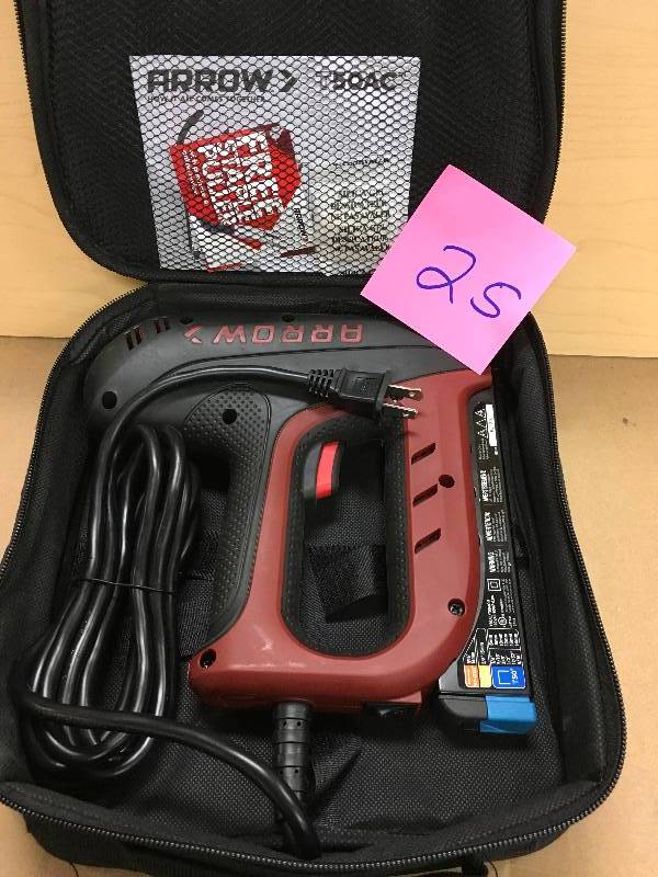 lot 25 image: Arrow Fastener 6 in. Electric Stapler and Brad Nailer