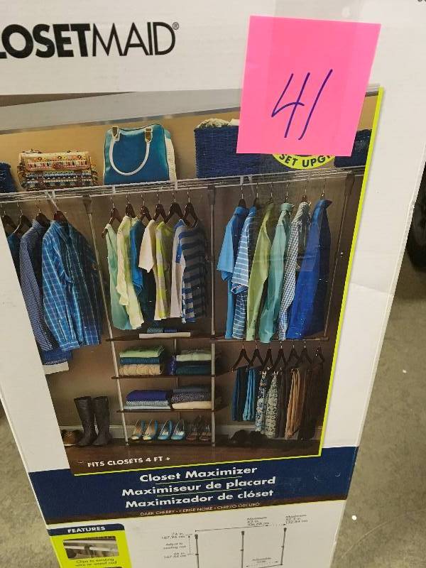 lot 41 image: ClosetMaid 4 ft. - 8 ft. Laminate Closet Maximizer