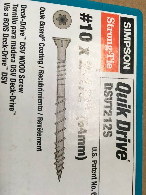 lot 65 image: Quik Drive #10 2-12 in. Quik Guard Tan DSV Collated Decking Screw (1,000 per Box)