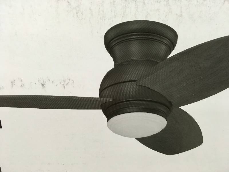 lot 98 image: Hampton Bay Moresco 32 in. Indoor Oil Rubbed Black  Ceiling Fan with Light Kit and Wall Control