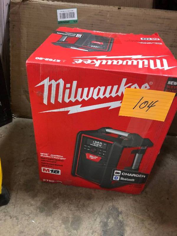 lot 104 image: Milwaukee M18 Jobsite RadioCharger