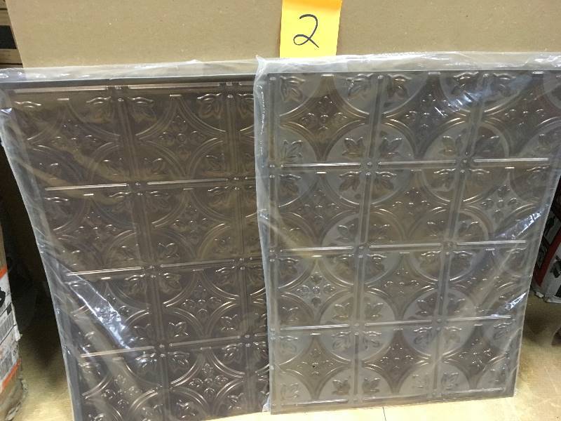 lot 2 image: Lot of 10 New 18 x 24 Backsplash Panels oil Rubbed Bronze