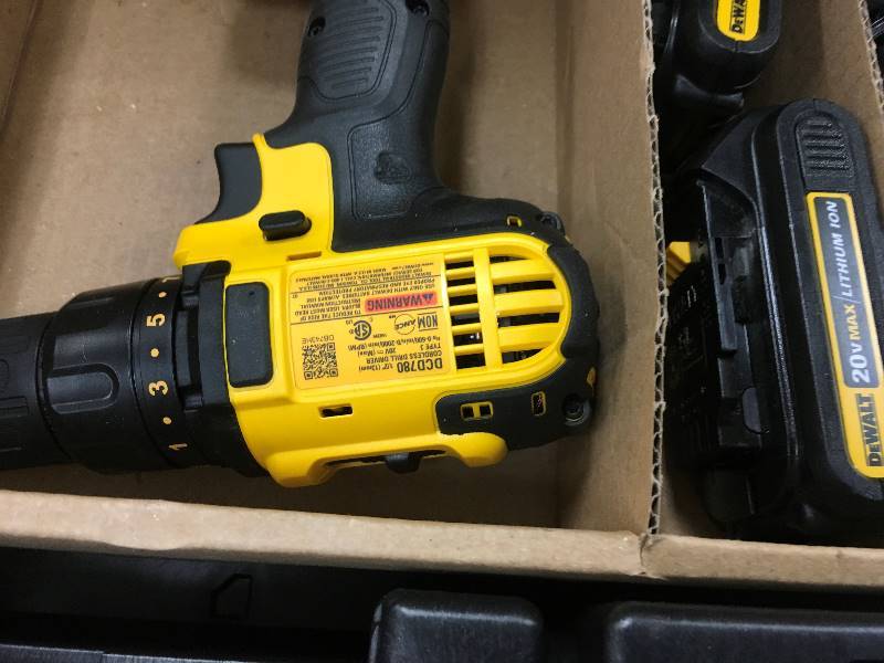 lot 48 image: Dewalt 20-Volt MAX Lithium-Ion Cordless DrillDriver and Impact Combo Kit (2-Tool) with (2) Batteries 1.3Ah, Charger