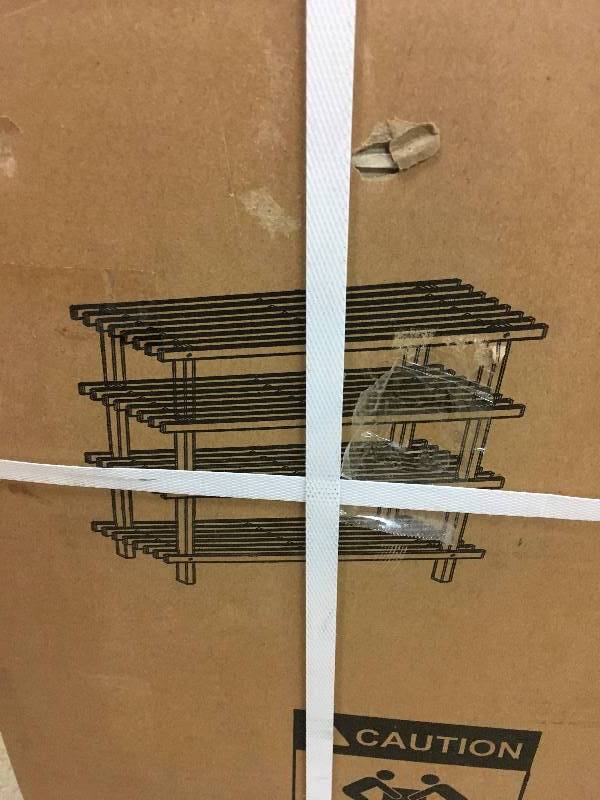 lot 49 image: Furino Pine Solid Wood Natural Color 4-Shelf Multipurpose Rack