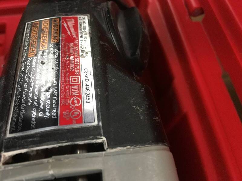 lot 51 image: Milwaukee 1 in. SDS D-Handle Rotary Hammer