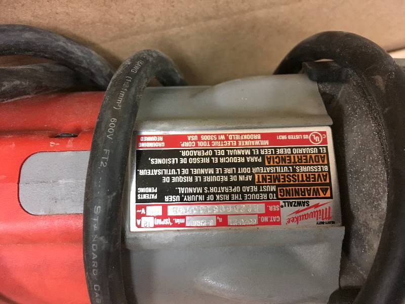lot 65 image: Milwaukee 12 Amp 34 in. Stroke SAWZALL Reciprocating Saw