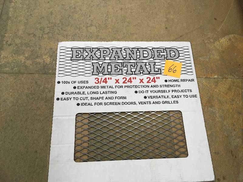 lot 66 image: Everbilt 24 in. x 34 in. x 24 in. Plain Expanded Metal Sheet