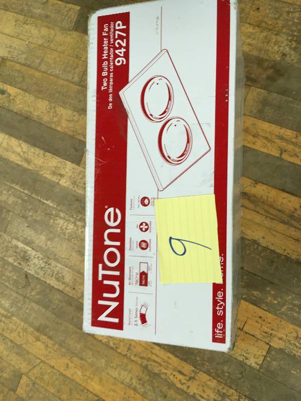 NuTone 70 CFM Ceiling Exhaust Fan with 2 - 250-Watt Infrared Bulb Heater in good conditions