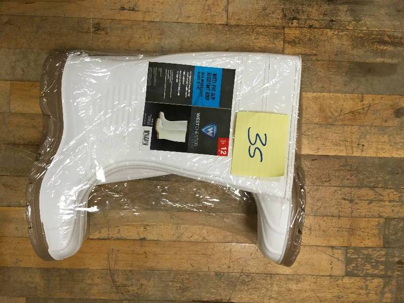 West Chester White PVC Boot Size 12 new
