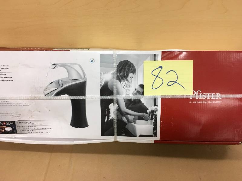 Pfister Brea 4 in. Centerset Single-Handle Bathroom Faucet in Chrome and Matte Black not used