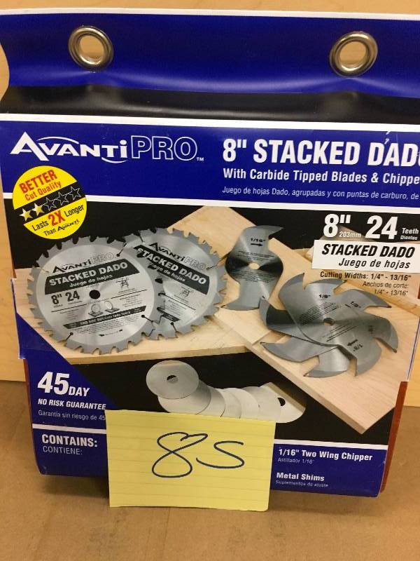 Avanti Pro 8 in. x 24-Teeth Stacked Dado Saw Blade Set not used