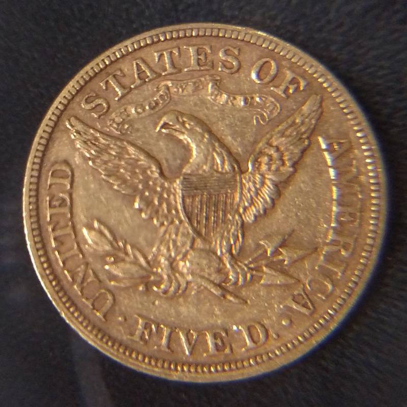 1879 Five Dollar Liberty Gold Coin...