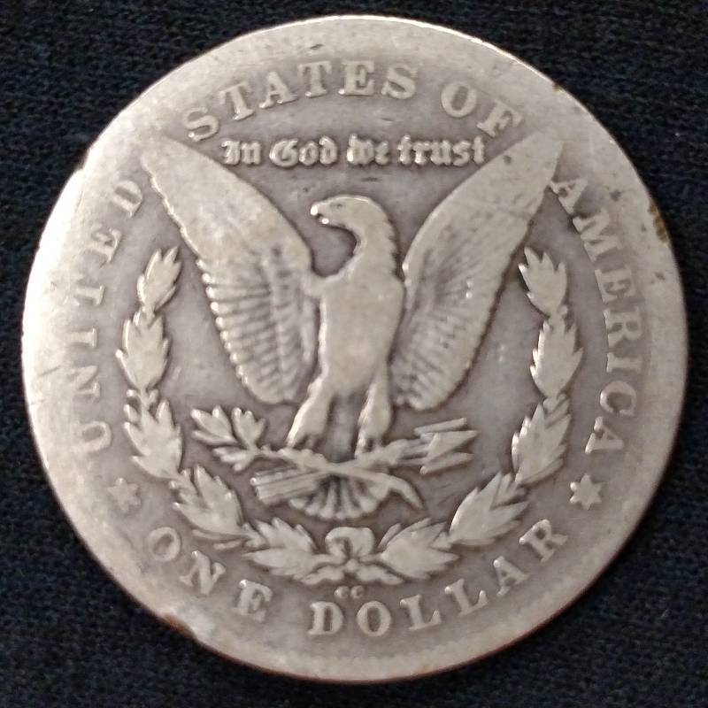 1880 CC Reverse of 1878 Morgan Silv...
