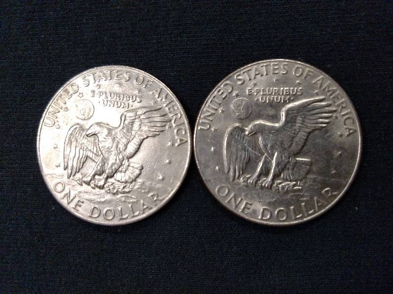 1974 & 1977 D Eisenhower Dollars...