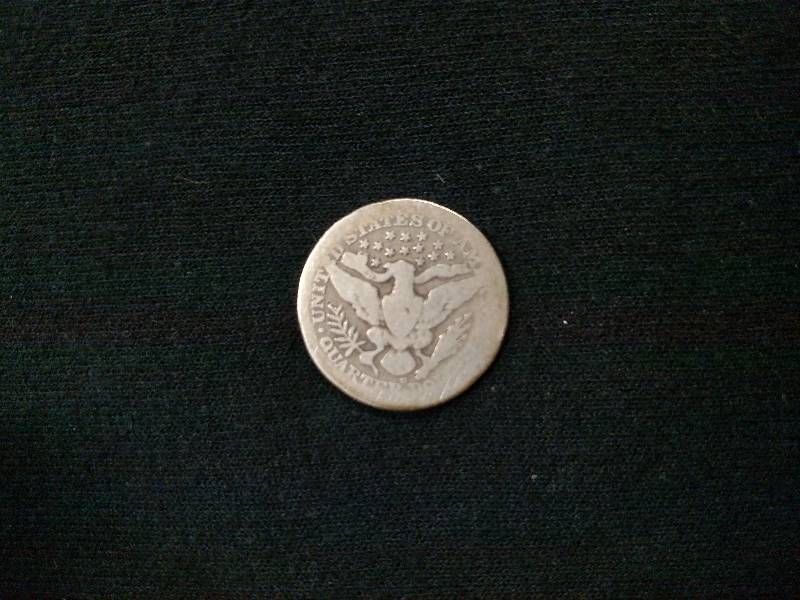 1908 D Barber Silver Quarter...
