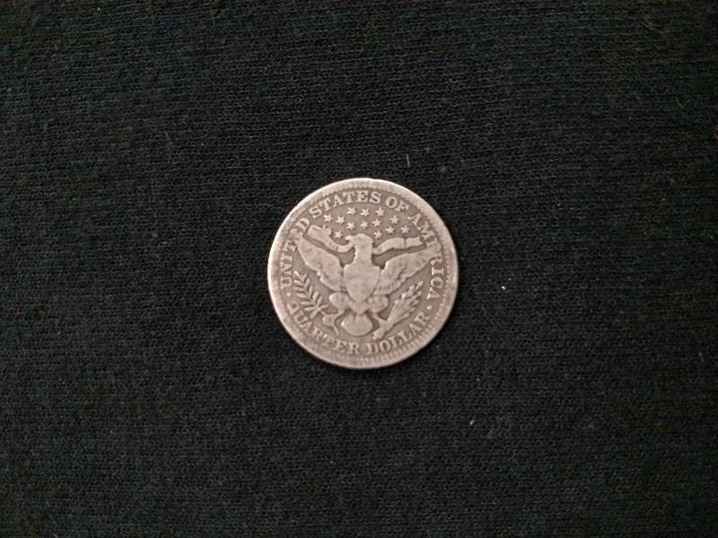 1909 D Barber Silver Quarter...