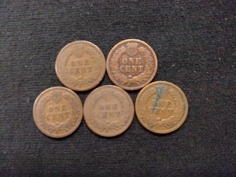 1890, 92, 98, 1901, & 02 Indian Hea...