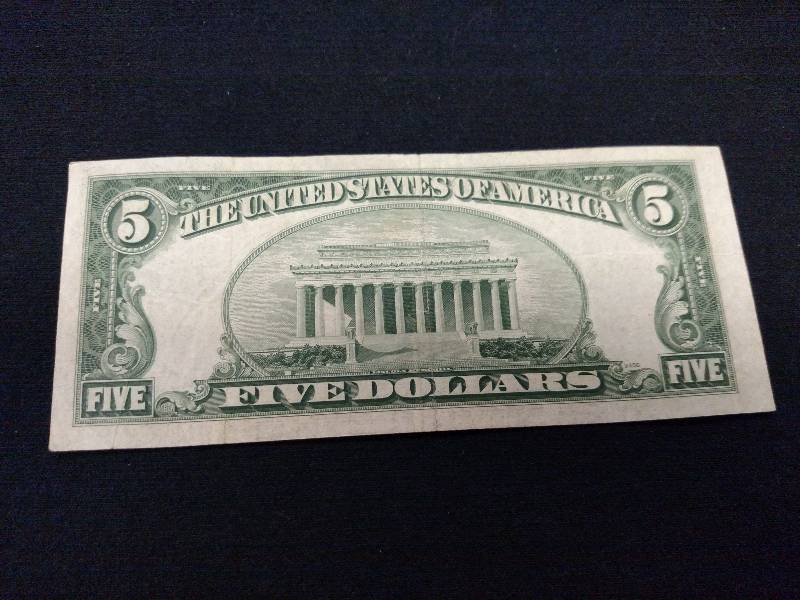 1953 Five Dollar Red Seal Note...