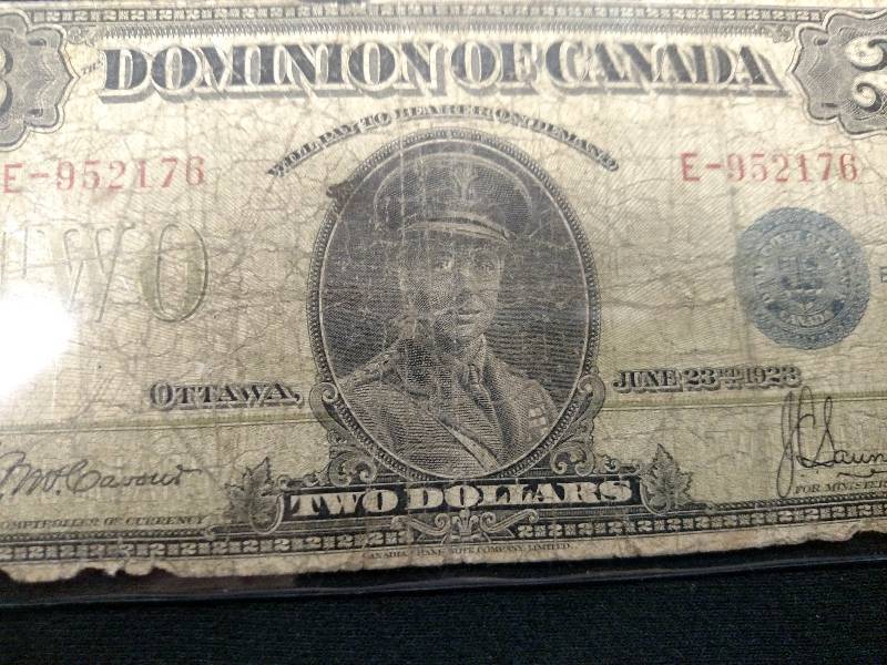 1923 Large Size Dominion of Canada Ottawa Two Dollar Note