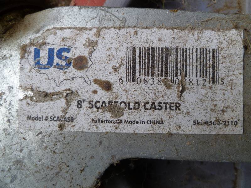 lot 18 image: 8 Scaffold Caster Wheels