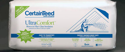 lot 14 image: NEW 20 Bales CertainTeed Ultra Comfort Blow In Insulation