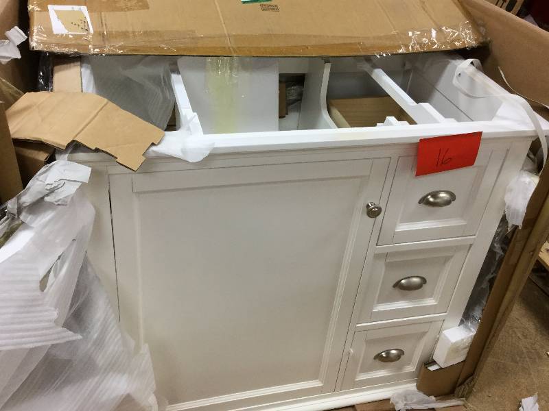 lot 16 image: New 37  Bathroom Vanity (Does Not Include Top)