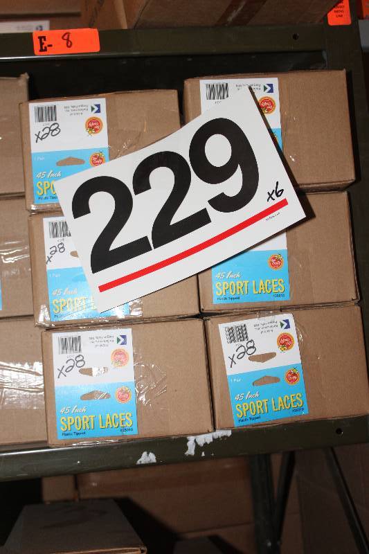 168 Packs Assorted 45 Sport Laces in Retail Packaging