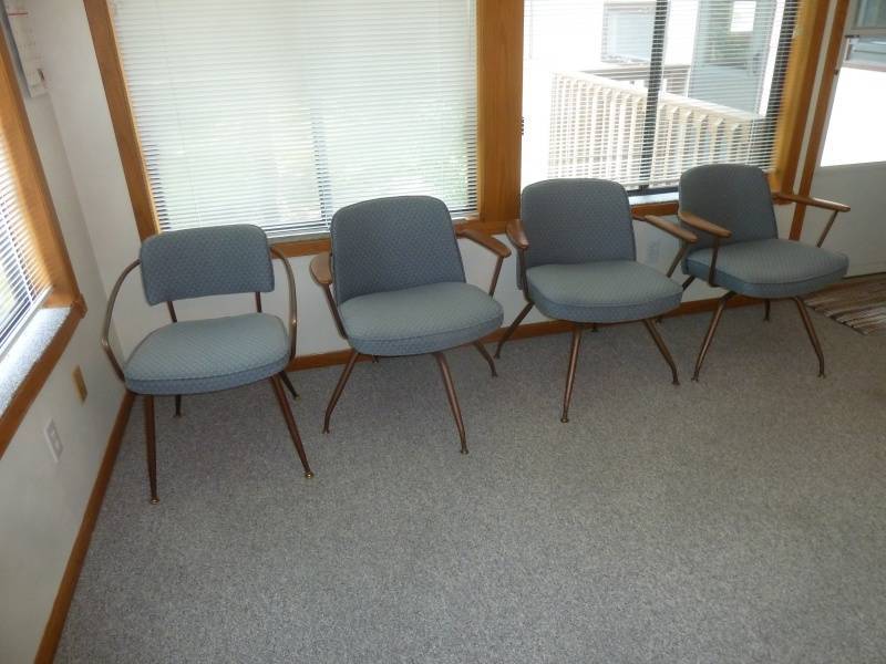 lot 48 image: Blue chairs