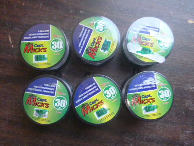 lot 8 image: 6 Spools of Captain Micks 30 Lb. Test Fishing Line