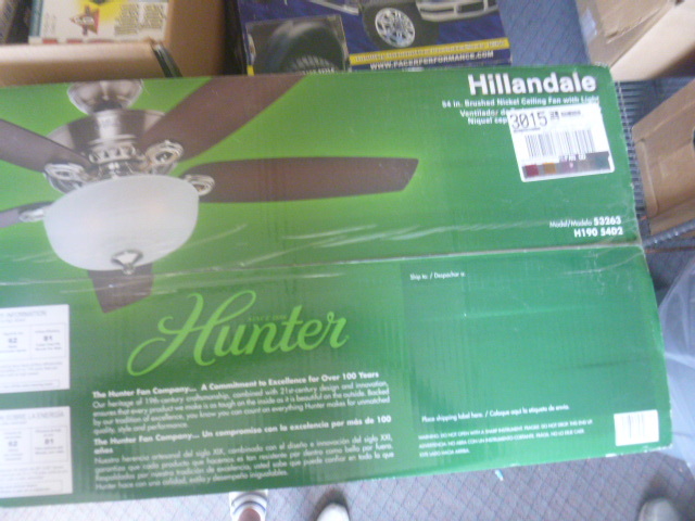 lot 98 image: Dust Armor Hillandale Ceiling Fan with Light