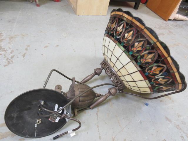 lot 710 image: KICHLER STAINED GLASS CEILING LAMP