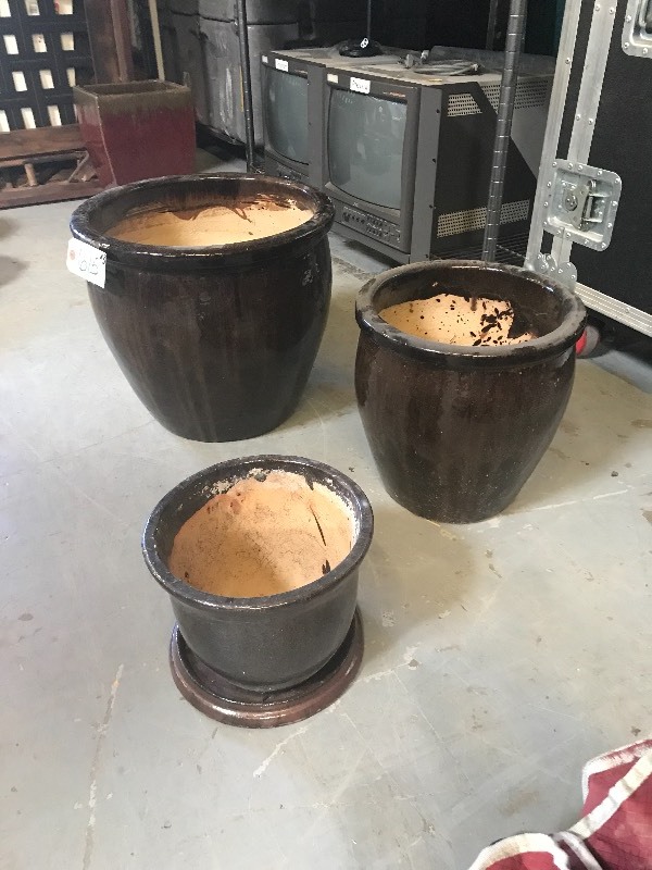 3 GARDEN  FLOWER POTS