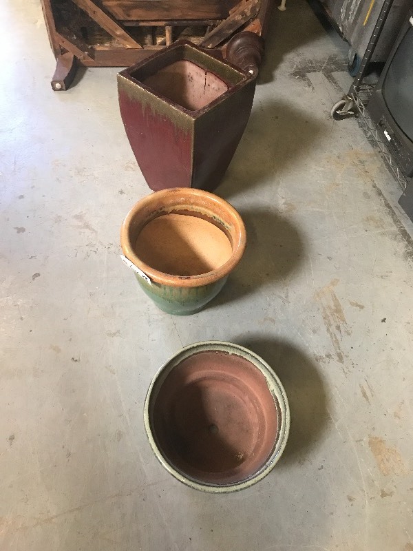 3 GARDEN  FLOWER POTS