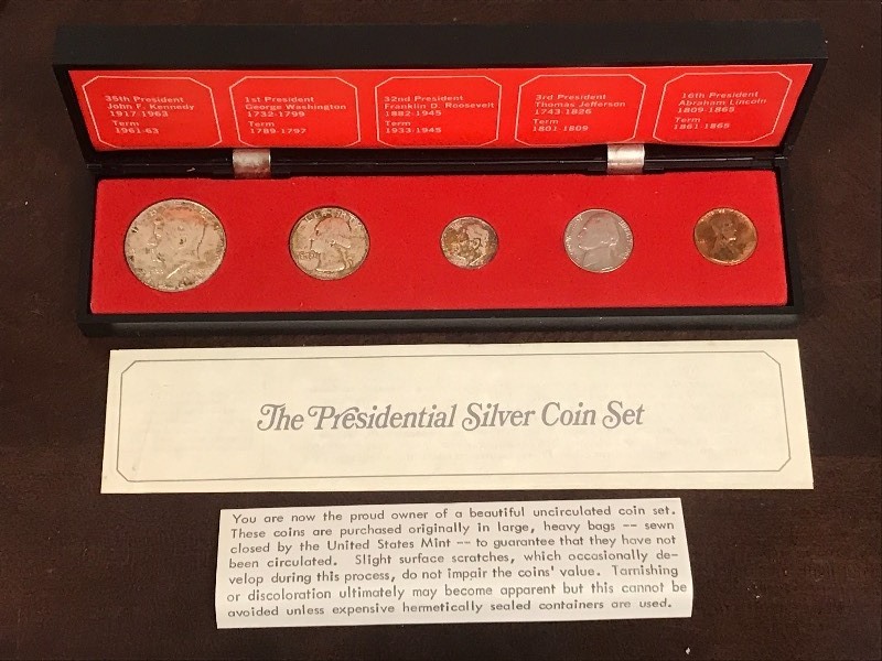 1964 Presidentail Silver Coin Set ...
