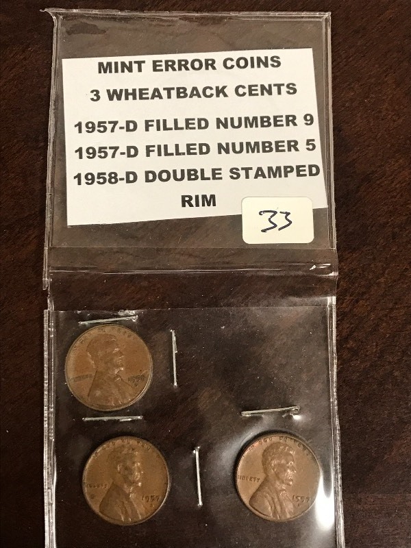 Mint Error Coins 1957-D Filled Num...