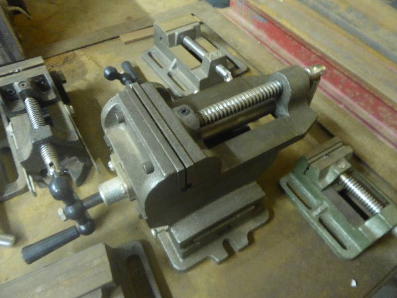 lot 28 image: Large Lot of Drill Press Vises