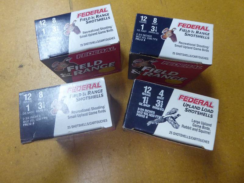 lot 62 image: 4 Full Boxes of 12 Gauge Shotgun Shells