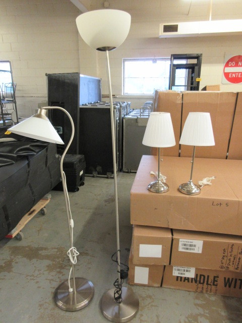 lot 815 image: 4 SILVER TONED LAMPS
