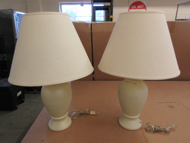 lot 819 image: TABLE LAMPS WITH SHADES