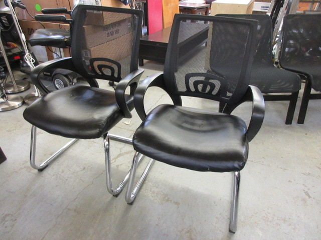 lot 808 image: CHROME FRAME CHAIRS