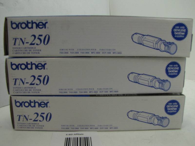 lot 6 image: LOT OF 2 BROTHER TN-250 TONERS FOR BROTHER PRINTERS