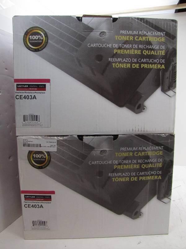 lot 19 image: Lot of 2 CE403A toner for HP printers