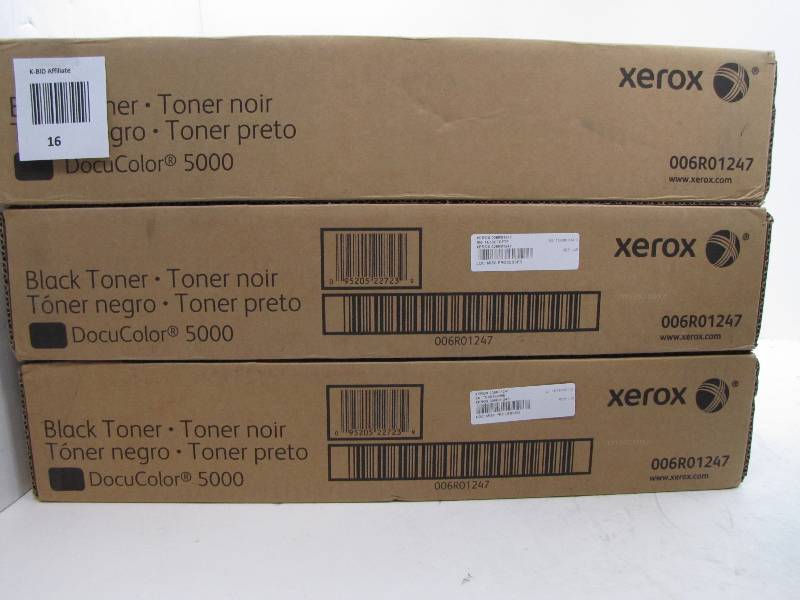 lot 16 image: Lot of 3 Xerox 006R01247 Black toner