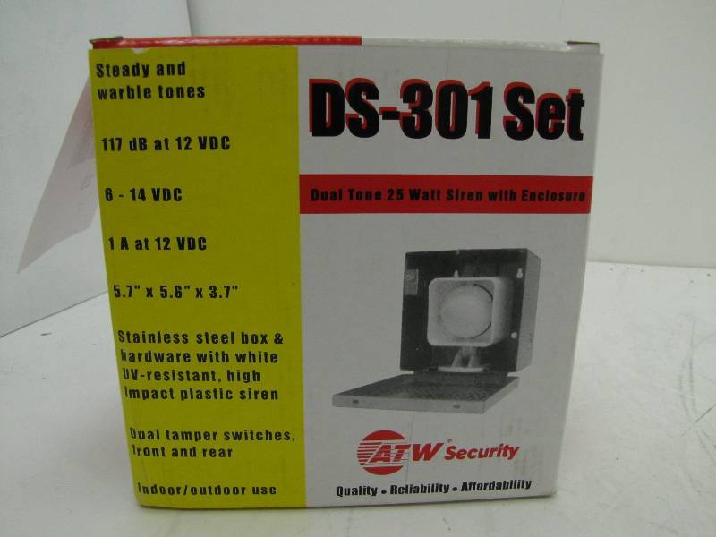 lot 15 image: Dual tone 25 Watt siren with enclosure Ds-301 Set